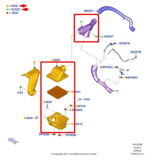 2015-20 Ford F150 XL Super Cab 2.7L 4WD Air Intake Cleaner w/ Air Duct Hose Tube - Alshned Auto Parts