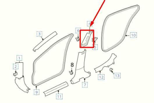 19-24 Nissan Altima Left Driver Upper Center Pillar Trim Cover Panel 76985-6CA0A - Alshned Auto Parts