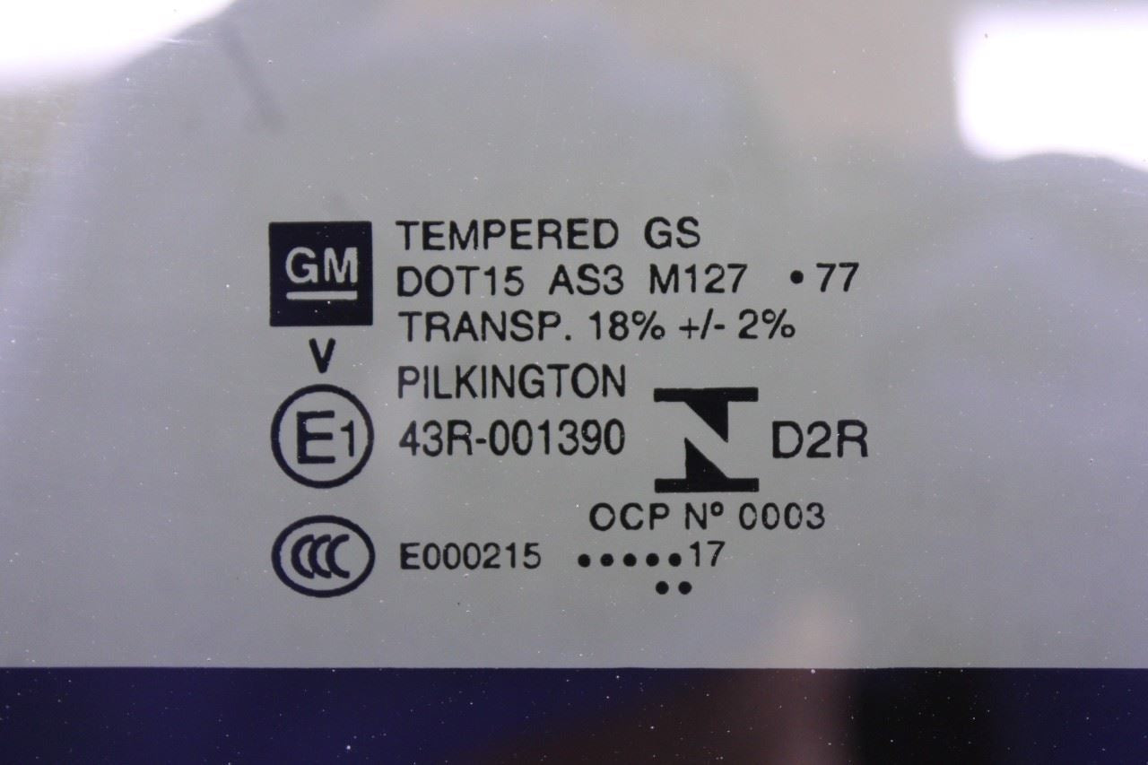 2018-24 Chevrolet Equinox LT Roof Rear Sunroof Stationary Window Glass 843743494