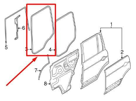 2003-2008 Land Rover Range Rover Rear Right Door Weatherstrip On Body CGE000393 - Alshned Auto Parts