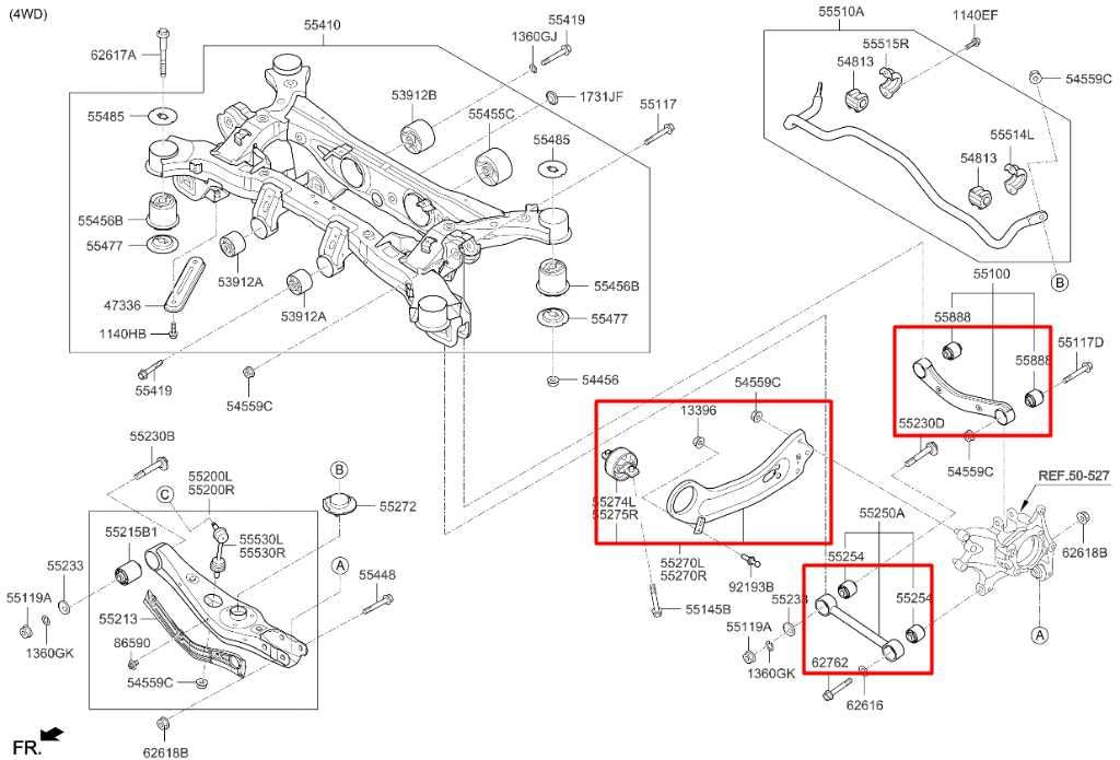 2015-20 Kia Sorento EX 3.3L Rear Right Side Upper and Lower Control Arm Set of 3 - Alshned Auto Parts