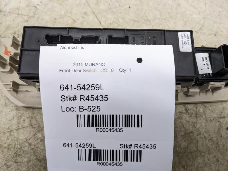 2015-2023 Nissan Murano Front Left Master Power Window Switch 25401-5AB0A OEM - Alshned Auto Parts