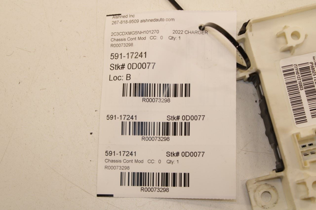 2022-2023 Dodge Charger GT AWD Body Computer Control Module BCM BCU 68525720AA - Alshned Auto Parts