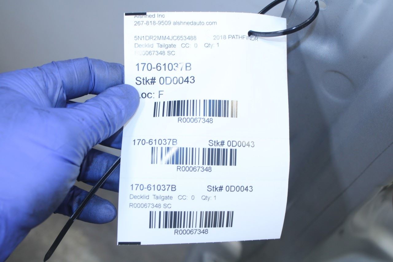 2017-20 Nissan Pathfinder SV Liftgate Back Door Shell Panel w/ Glass 90100-3KA1B - Alshned Auto Parts