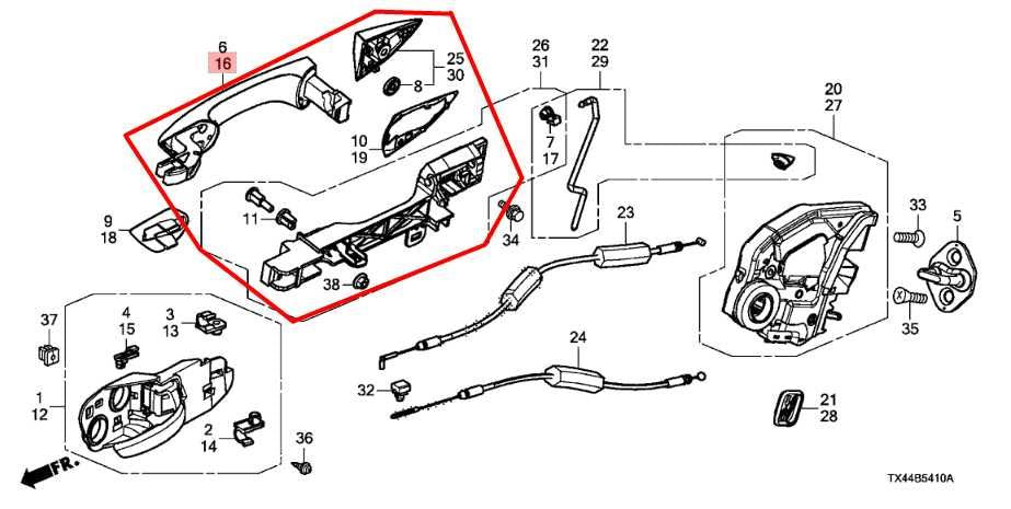2013-16 Acura RDX Rear Left Driver Side Door Exterior Handle 72181-SZN-A01ZM OEM - Alshned Auto Parts
