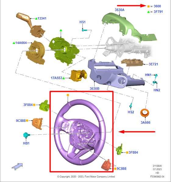 2021-2024 Ford Bronco Sport Steering Wheel w/ Control Buttons M1PB-3600-RD OEM - Alshned Auto Parts