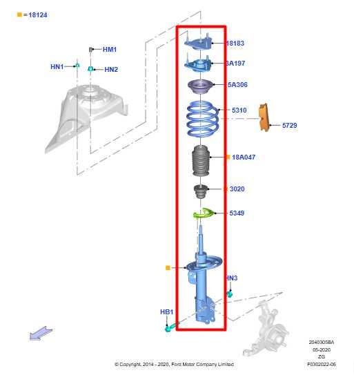 2018-2023 Ford Mustang Front Left Side Shock Strut Absorber JR3C-18045-AB OEM - Alshned Auto Parts