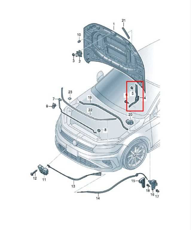 19-26 Volkswagen Jetta SE Front Right Passenger and Left Driver Side Hood Hinge1