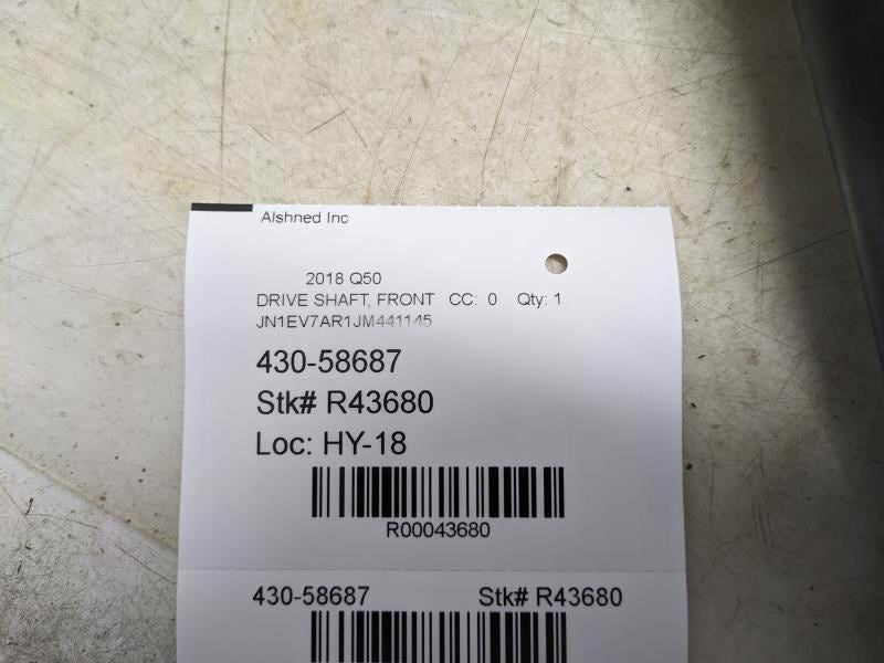 2016-2020 Infiniti Q50 Front Drive Propeller Shaft 37200-5CA0B OEM - Alshned Auto Parts