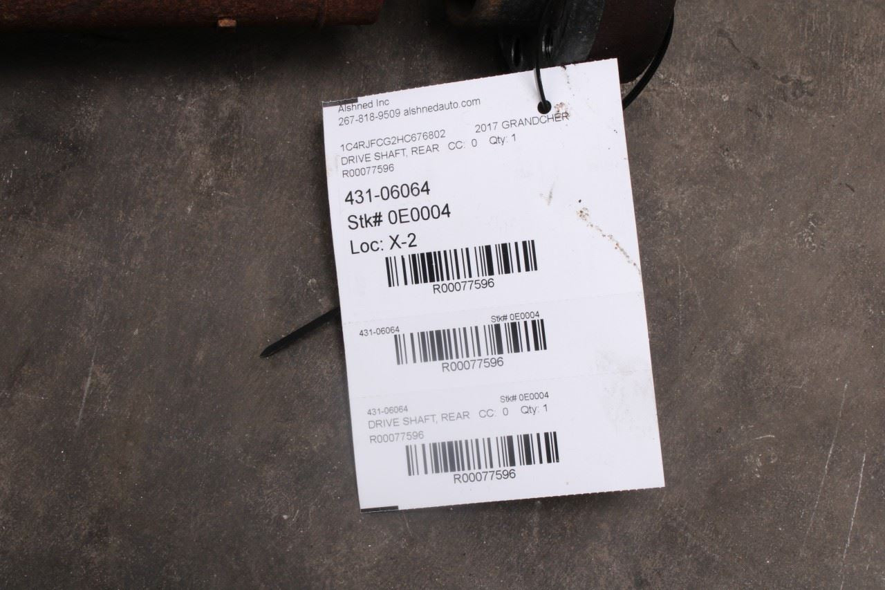 2014-2021 Jeep Grand Cherokee 3.6L 4x4 Rear Drive Shaft Propeller 68206211AA - Alshned Auto Parts