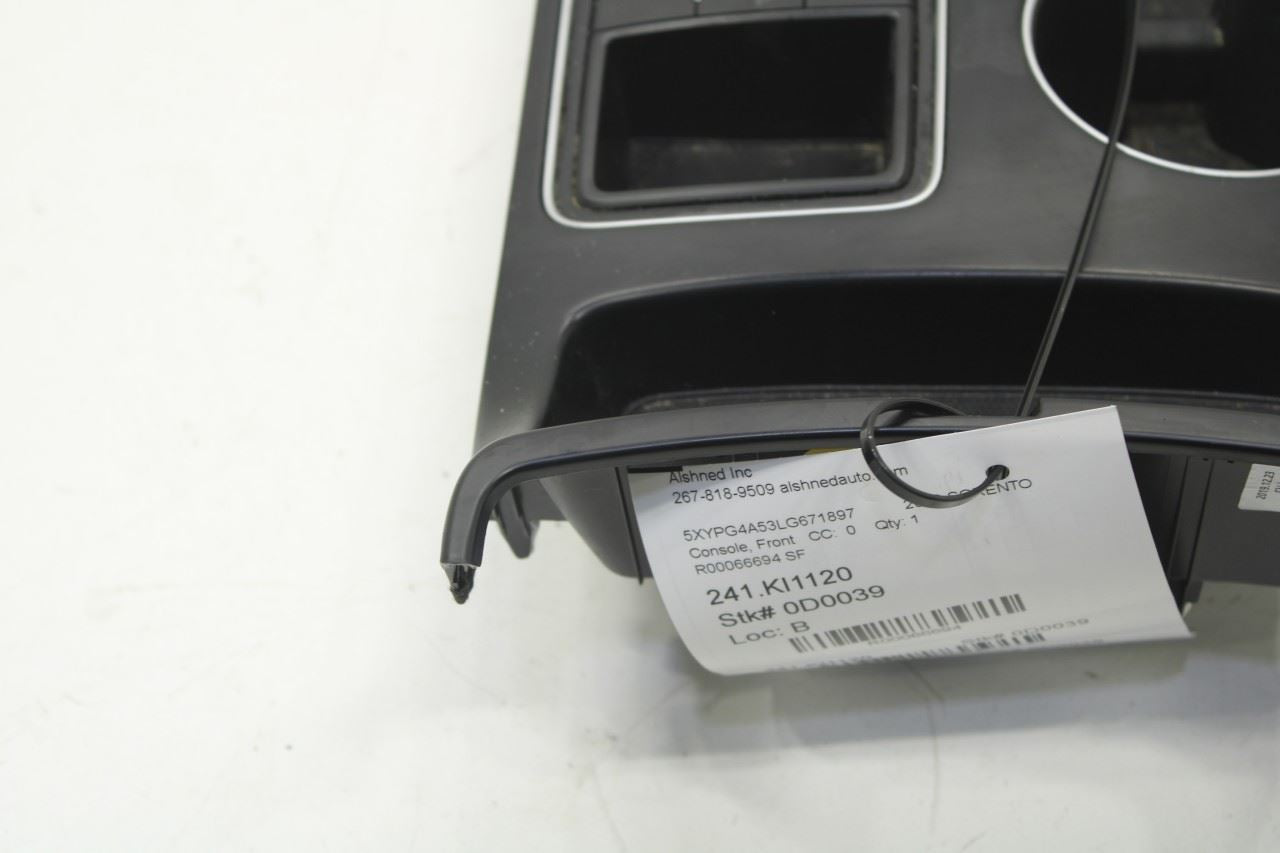 16-20 Kia Sorento LX Console Shifter Trim Bezel w/ Cup Holder 84650-C6000WK - Alshned Auto Parts