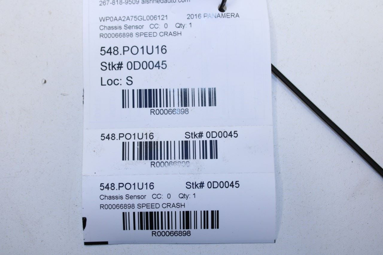 10-16 Porsche Panamera 4 Front or Rear RH or LH Acceleration Speed Crash Sensor - Alshned Auto Parts
