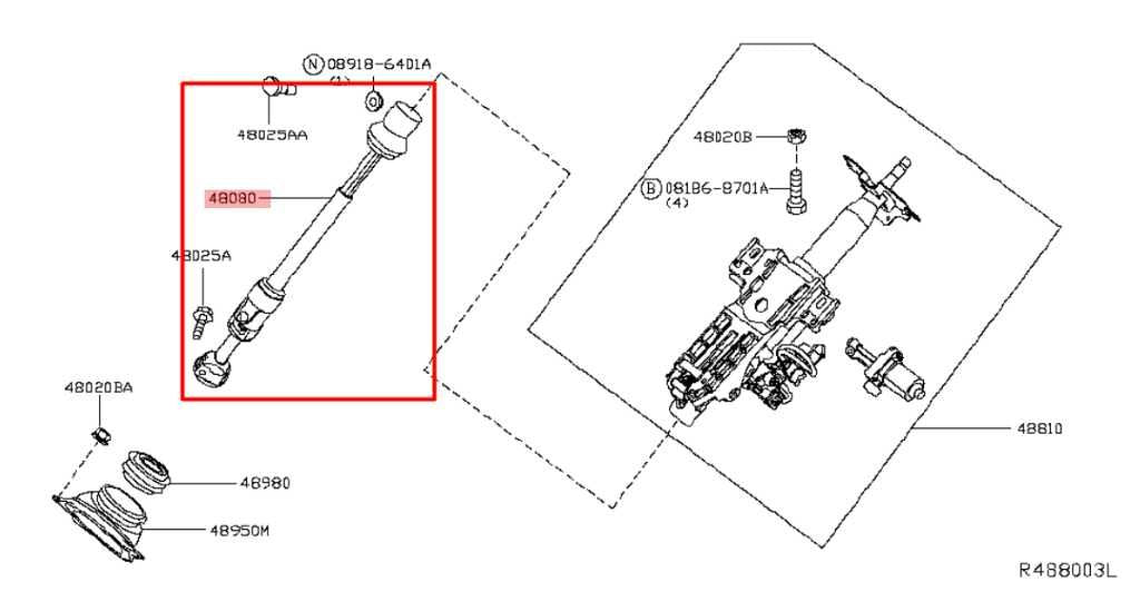 2014-2020 Infiniti QX60 3.5L FWD Steering Column Intermediate Lower Shaft Joint - Alshned Auto Parts