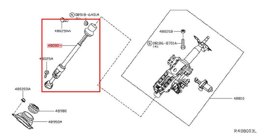 2014-2020 Infiniti QX60 3.5L FWD Steering Column Intermediate Lower Shaft Joint - Alshned Auto Parts