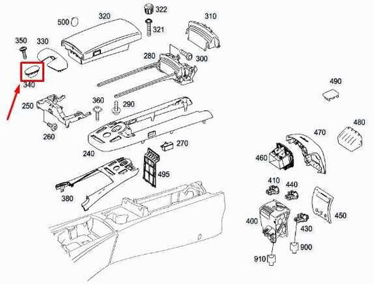 2007-2013 Mercedes-Benz S550 Center Console Phone Controller 221-823-00-50 OEM - Alshned Auto Parts