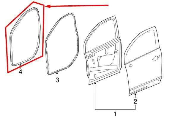 2018-2024 GMC Terrain Denali Front Left Side Door Weatherstrip On Body 84227269 - Alshned Auto Parts