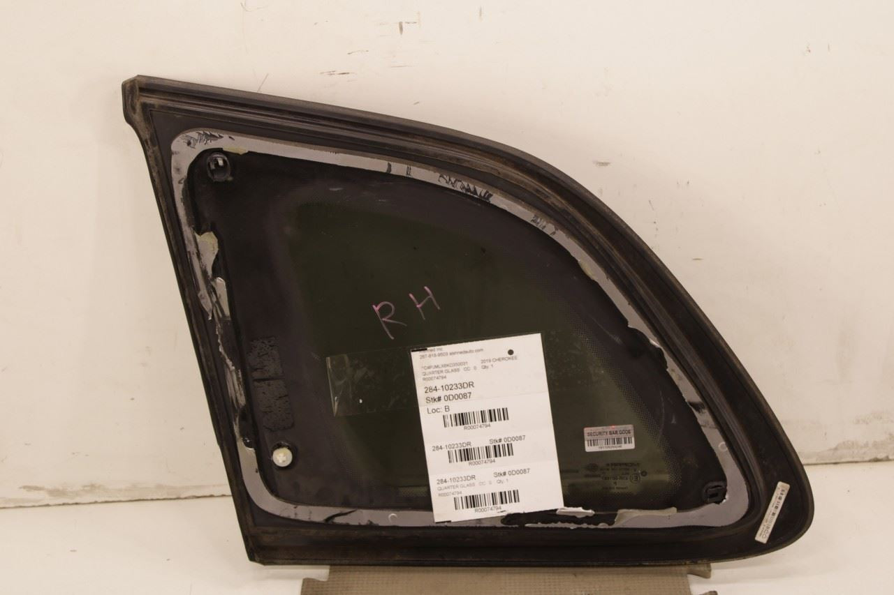 2019-2022 Jeep Cherokee Latitude Rear Right Passenger Side Quarter Window Glass - Alshned Auto Parts