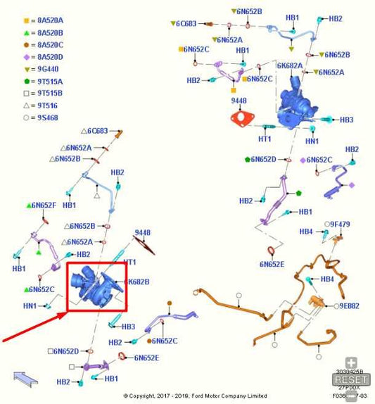 2018-2020 Ford F150 XL 2.7L turbo 4WD Left Side Turbocharger 65K JT4E-6C879-AB - Alshned Auto Parts