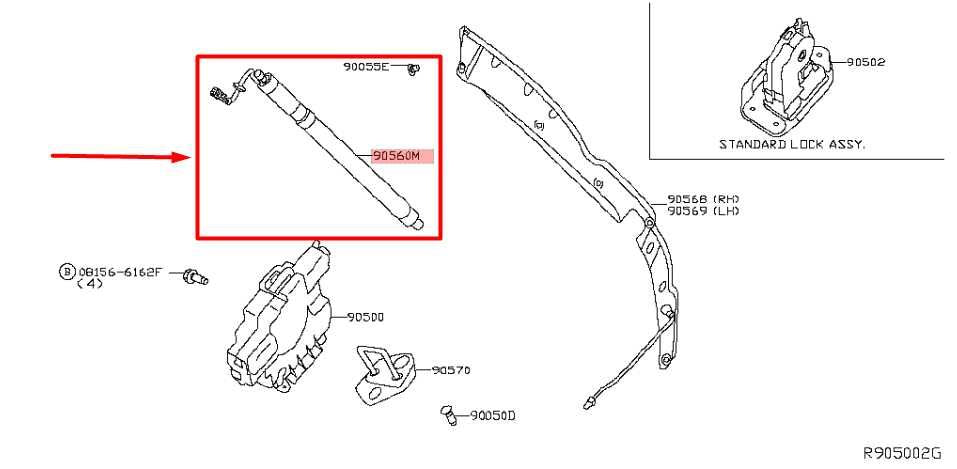 2017-20 Nissan Pathfinder RR LH Tailgate Power Cylinder Lift Support 90560-3KA0E - Alshned Auto Parts