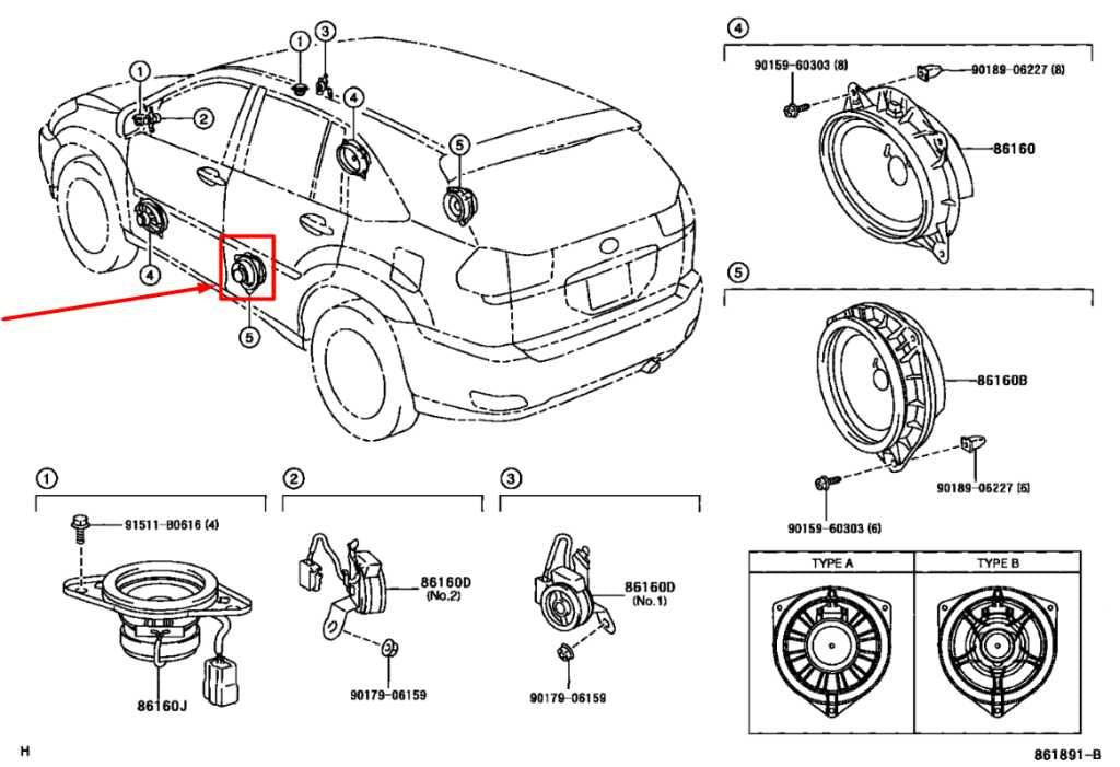 2007-2009 Lexus RX350 Rear Left Driver Side Door Speaker 86160-0E080 OEM1