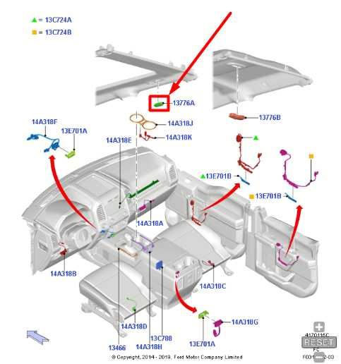 15-20 Ford F150 Platinum Roof Overhead Dome Reading Lamp Pair EM2A-13K767-A OEM - Alshned Auto Parts