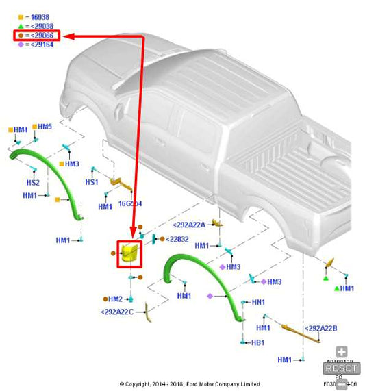 15-20 Ford F150 Crew Cab Rear Left Lower Cab Corner Molding FL3Z-1629077-AD OEM - Alshned Auto Parts