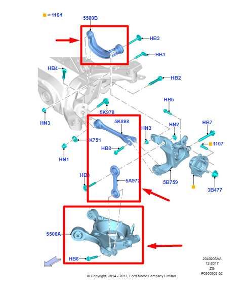 15-24 Ford Mustang Rear Right Suspension Control Arm Set of 4 FR3C-5A972-AC OEM - Alshned Auto Parts