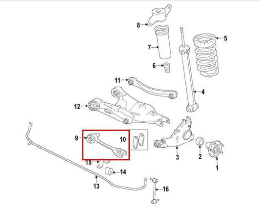 2017-2020 Jaguar XE R-Dynamic S Rear Left Driver Side Lower Control Arm T2H16771 - Alshned Auto Parts