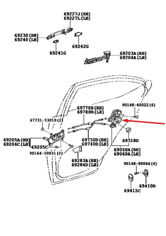 2006-2013 Lexus IS250 Rear Right Side Door Lock Latch Actuator 69050-53051 OEM - Alshned Auto Parts