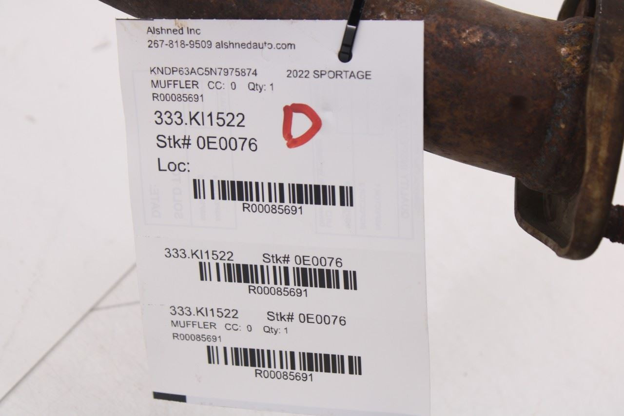 2016-22 Kia Sportage Nightfall 2.4L FWD Rear Exhaust Muffler 28710-D9640 *ReaD*16