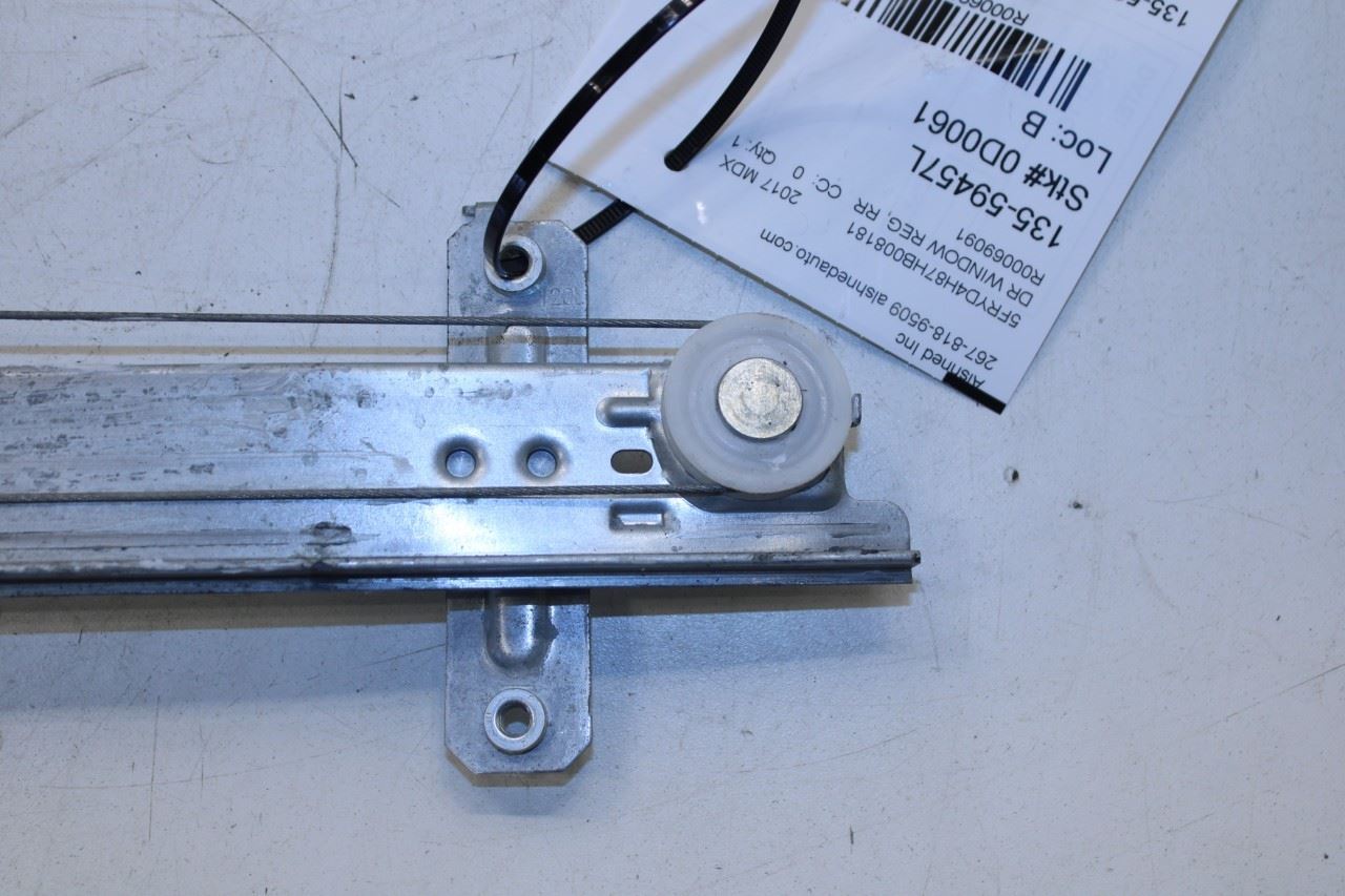 2014-20 Acura MDX Advance Rear Left Door Window Regulator /w Motor 72750-TZ5-A01 - Alshned Auto Parts