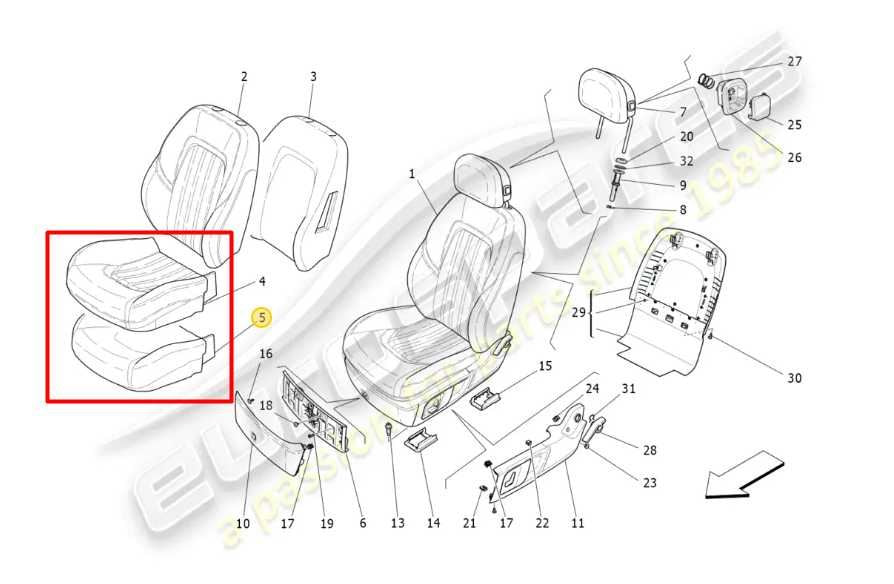 17-21 Maserati Ghibli 3.0L RWD Front Driver Left Side Seat Lower Cushion Leather - Alshned Auto Parts