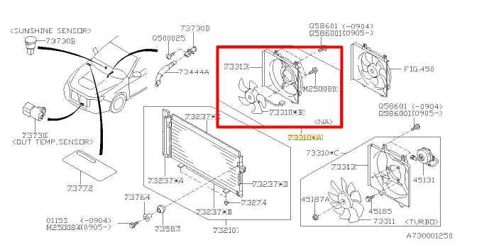 09-13 Subaru Forester 2.5L Right Condenser Cooling Fan Motor Assy 73310AG001 OEM - Alshned Auto Parts