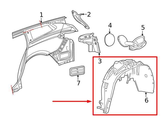 2018-2024 Buick Enclave RR RH Side Quarter Inner Liner Splash Guard 84865960 OEM - Alshned Auto Parts