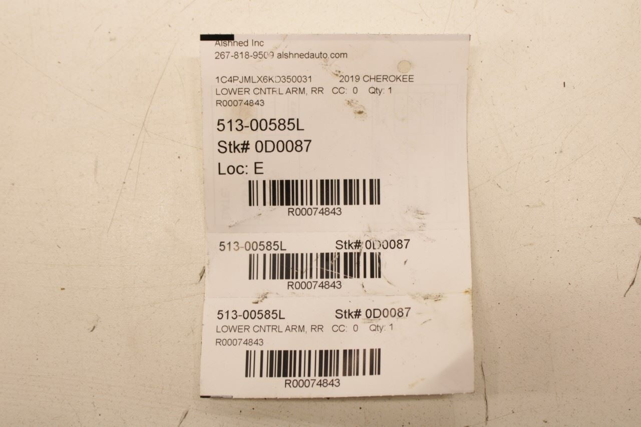14-23 Jeep Cherokee Latitude 4WD Rear Suspension Right Side Control Arm Set of 4 - Alshned Auto Parts