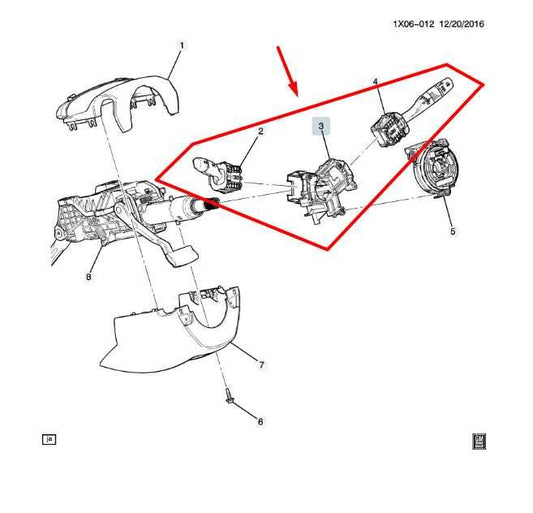 18-24 Chevrolet Equinox Steering Column Turn Signal Wiper Switch 84374801 *ReaD* - Alshned Auto Parts
