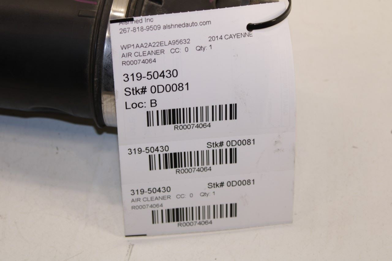 11-14 Porsche Cayenne Platinum 3.6L Air Intake Cleaner Inlet Duct Tube w/ Sensor - Alshned Auto Parts