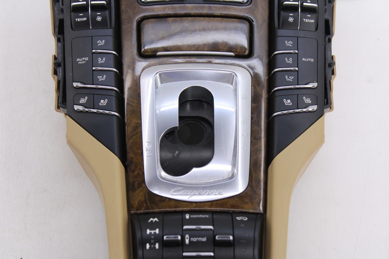 2013-14 Porsche Cayenne S Center Console Shifter Trim w/ Multi Control Switches - Alshned Auto Parts