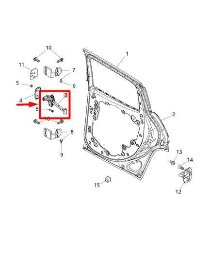 2015-2021 Jeep Renegade Rear Left Side Door Hinge Check Stopper 68247312AA OEM - Alshned Auto Parts