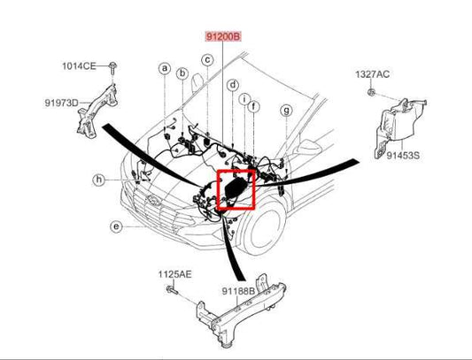 19-20 Hyundai Elantra SEL 2.0L Engine Fuse Relay Distribution Box 91210F3240 OEM - Alshned Auto Parts