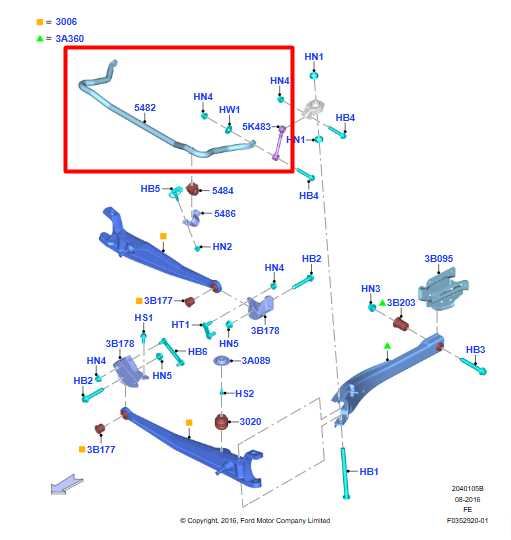 17-24 Ford F450 Super Duty Front Stabilizer Sway Anti-Roll Bar HC3C-5494-ED OEM - Alshned Auto Parts