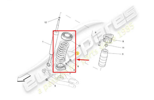 14-20 Maserati Ghibli 3.0L RWD Rear RH and LH Suspension Coil Springs 673002079 - Alshned Auto Parts