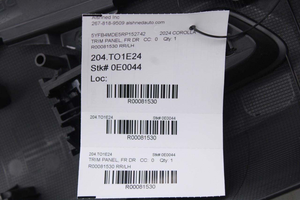 20-25 Toyota Corolla LE Rear Left Driver Side Door Trim Panel 67640-02W81-C9 OEM8