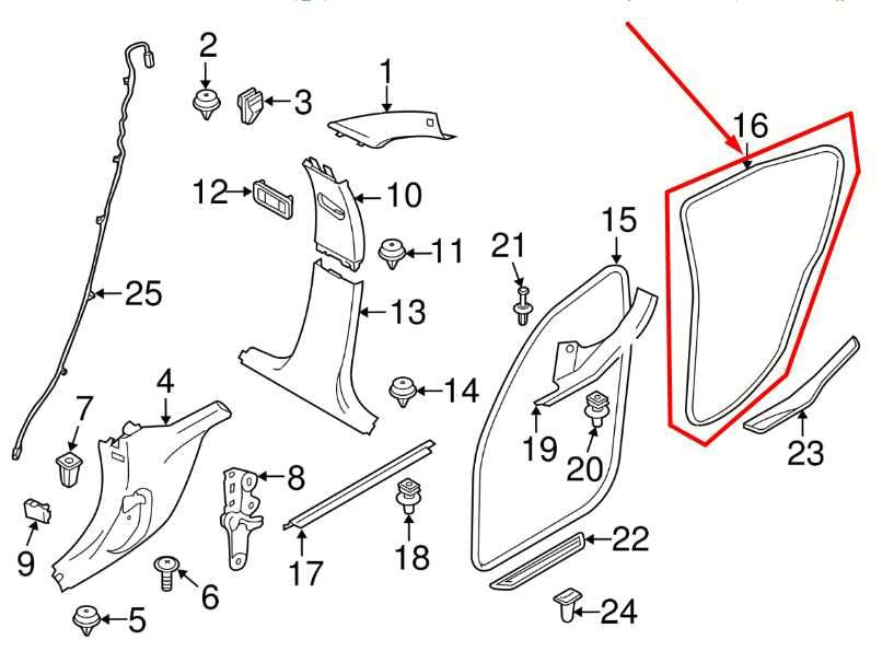 2015-2016 BMW 435i Gran Coupe xDrive Rear Right Side Door Weatherstrip On Body - Alshned Auto Parts