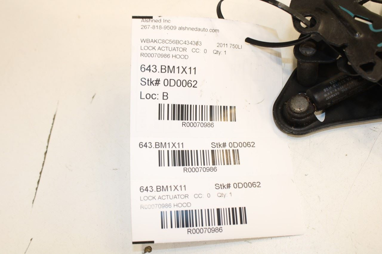 2010-15 BMW 750Li xDrive Front Right and Left Hood Bonnet Lock Latch 51237183762 - Alshned Auto Parts