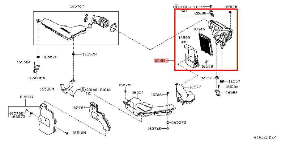 14-19 Nissan Rogue SV 2.5L Air Intake Cleaner w/ Mass Air Flow Sensor 165004BA3A - Alshned Auto Parts