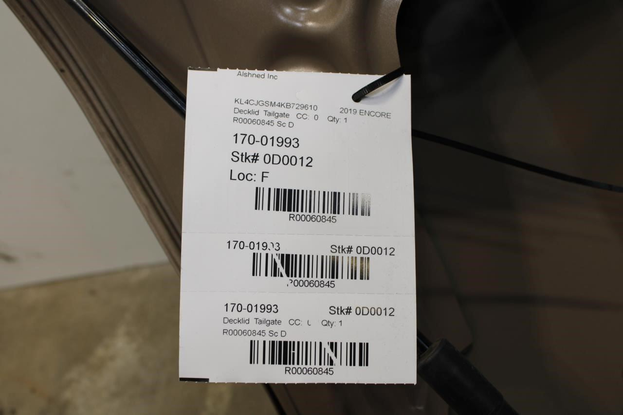 13-22 Buick Encore Liftgate Tailgate Back Door Shell w Glass 42440904 OEM *ReaD* - Alshned Auto Parts