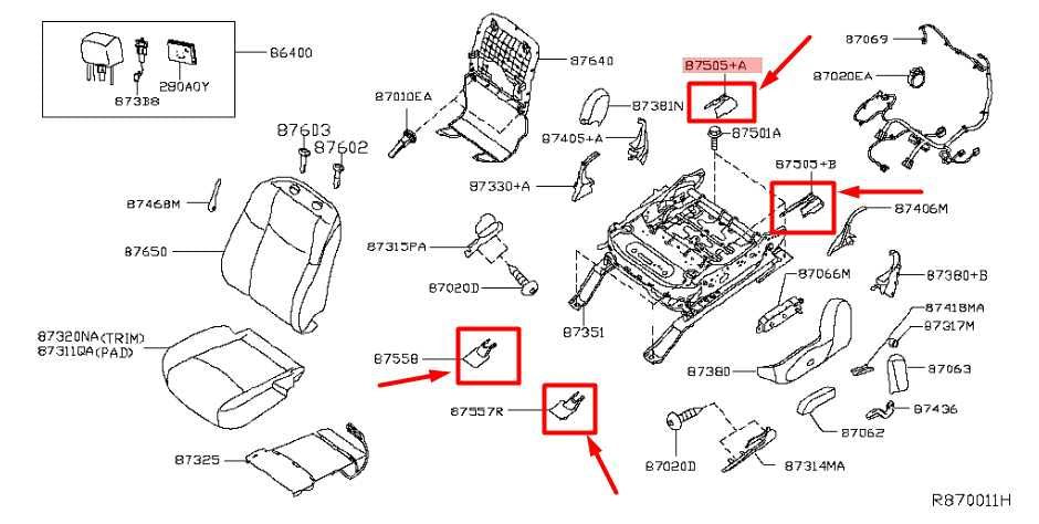 2013-2020 Nissan Pathfinder FR LH Seat Track Rail End Cap Cover 87508-3JA0A OEM - Alshned Auto Parts