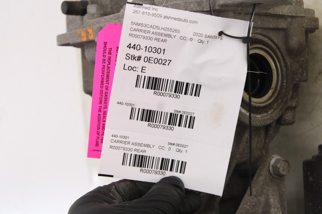 2019-20 Hyundai Santa Fe SEL 2.4L AWD Rear Differential Carrier 78K 53000-3B516 - Alshned Auto Parts