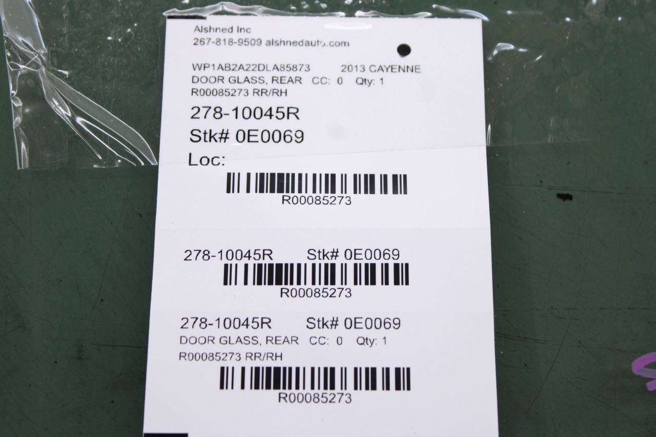 2011-2018 Porsche Cayenne S Rear Right Door Window Movable Glass 95854261201 OEM12